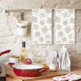 thumbnail image 6 of Christmas Kitchen Towels 18 x 26 Inch Silver Gold Snowflake Dish Towel Xmas Winter Absorbent Hand Drying Tea Towel for Cooking Baking, 2Pcs, 6 of 6