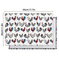 thumbnail image 6 of White Chicken Folk Pattern Summer Placemats Table Placemats Set Of 4-Linen Kitchen Washable Placemats Table Mats 11.8"x17.7" Non-Slip Heat Resistant, 6 of 6
