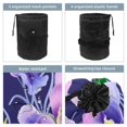 thumbnail image 3 of PhooArto Travel Cosmetic Bags Barrel Makeup Bag, Multifunctional Toiletry Bucket Bags Round Organizer Storage Pocket, Purple Orchid Pattern, 3 of 6