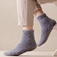 thumbnail image 4 of Mens Cozy Plush Thermal Home Socks Anti-Skid Sole Soft Warm Winter Sleeping Casual Socks Gray One Size, 4 of 7