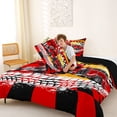thumbnail image 4 of Castle Fairy Bold Fire Truck Full Size Comforter Sets 3 Pieces for Kids, Bright Engine Graphic Bedding Sets for Modern Room, Red,Black Reversible, 4 of 6