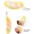 thumbnail image 2 of Juego de 2 juguetes Squeeze-a-Bean Fidget, llavero Edamame Extrusión de frijol, guisante, soja, cadena de alivio del estrés, juguetes para teléfonos, llaves, mochila, juguete de regalo Adepaton LRWJ550, 2 of 8