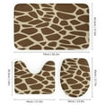 thumbnail image 3 of Giraffe Pattern Shower Curtain Bathroom Sets Toilet Lid Rug, Bath Mat And Contour Mat, Shower Curtain 4Pcs, 3 of 6