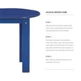 thumbnail image 4 of Linon Table Basse d'Extérieur Adirondack Robuste en Bois d'Acacia Massif, Teinte Bleue, 4 of 11