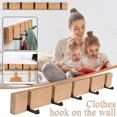 thumbnail image 1 of WREESH Piano Wooden Coat Racks, Piano Hooks Coat Rack, Wall-Mounted Wooden Coat Hook, 1 of 9