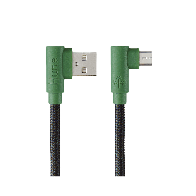 Cargador Carga Rápida Hune Ecológico V8 USB Micro 1.2M Sustentable verde HUNE AT-ACC-CA-316