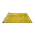 thumbnail image 2 of Ahgly Company Machine Washable Indoor Rectangle Abstract Yellow Contemporary Area Rugs, 5' x 8', 2 of 4