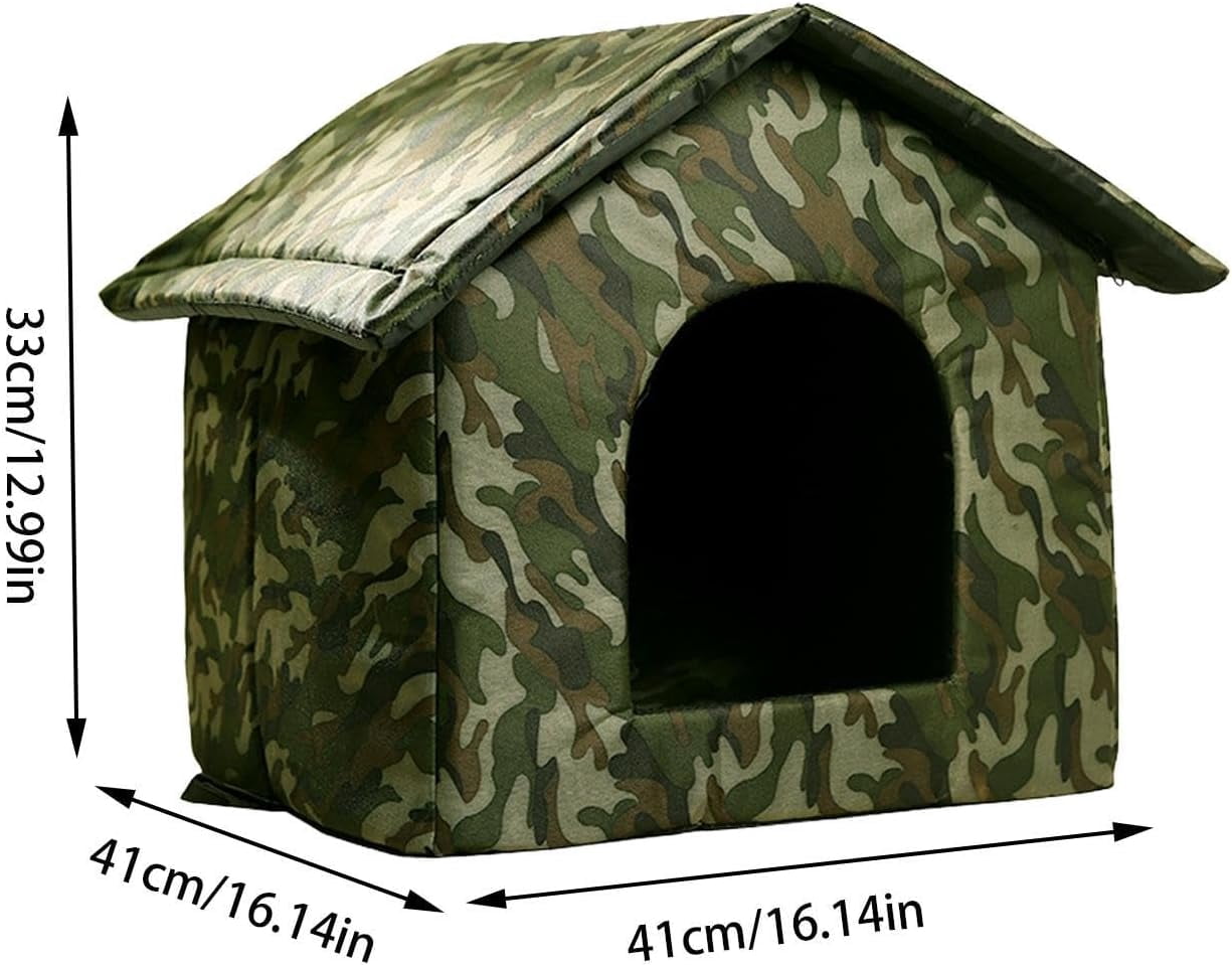 Lightweight Dog Bed – Folding Cat House, Canvas Pet Bed for Small Pets, Indoor Outdoor Use for Backyard, Camping, Beach