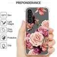 thumbnail image 3 of CoverON Phone Design For Samsung Galaxy S23 FE Case, Clear Flexible Soft Rubber Slim TPU Cover, Peony Flower, 3 of 8