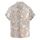 thumbnail image 1 of Blusa y camisa de manga corta con cuello vuelto para hombre, camisa informal de moda con estampado de hojas y solapa de manga corta, blusa para hombre, 1 of 4