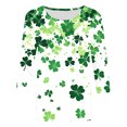 thumbnail image 5 of St. Patrick's Day Tshirt, Womens 3/4 Sleeve Tops, Round Neck Blouses Fashion Women's Tees Casual Crewneck 3/4 Sleeves Loose T Shirt Ladies Tops Blouses Shirts, 5 of 5