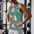 thumbnail image 5 of Logiee Yachts And Buoys Print Men's Workout Tank Top,Quick Dry Workout Tank Top,Gym Muscle Tee,Fitness Bodybuilding Sleeveless T Shirt-Small, 5 of 7