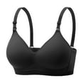 thumbnail image 2 of Amidoa Seamless Womens Bras Black Smoothing Wire-Free Solid Bra Bralettes for Women M, 2 of 4