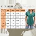 thumbnail image 4 of SHIBEVER Women Summer T Shirts Casual V Neck Tops Short Sleeve Tunic Tops for Women Loose Solid Color Black Tee Dolman Side Shirring Shirts Plus Size XXL, 4 of 5