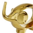 thumbnail image 5 of 7", 9"H Gold Porcelain Elephant Sculpture, by DecMode (2 Count), 5 of 9