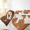 thumbnail image 4 of Manfei Cattle Hide King Size Comforter Sets,Rustic Farm Animal Bedding Comforter Set,Brown Beige Bedding Set For Teens,Super Cozy Room Decor,3pcs, 4 of 8