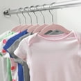 thumbnail image 6 of Casafield 50 Velvet Baby Hangers for Infant & Toddler Clothes, 11" - Light Pink, 6 of 7
