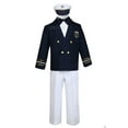 thumbnail image 3 of Baby Boys Toddler Formal Party Captain Navy Sailor Suits White Pants Outfits S-7, 3 of 6