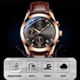 thumbnail image 4 of Poedagar Men Watch Fashion Leather Quartz Watches Sport Chronograph Business Men's Wristwatch Waterproof Luminous Date Man Gift - Quartz Wristwatches, 4 of 7