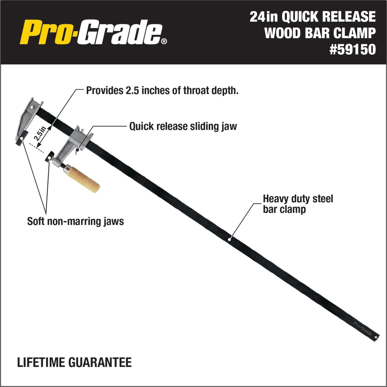 Pro-Grade 59151 30 in. F-Bar Clamp