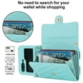thumbnail image 6 of Allytechgroup Galaxy Z Flip 6 Wallet Case with Shoulder Strap, Premium PU Leather Multiple Cards Slots Protective Shockproof Portable Phone Case Cover for Samsung Galaxy Z Flip 6, Green, 6 of 7
