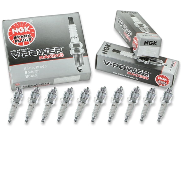 10 pc NGK 2746 V-Power Racing Spark Plugs for 134 42S 43S 5045 73 74 A22 A22C A22CU A32 AR73 AR74 M43S R42S R43S W20P-U W7F W7FC Ignition Wire Secondary