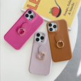 thumbnail image 5 of Compatible with iPhone 14 Plus Ring Stand Case 360 Degree Rotation Holder Kickstand Stand PU Leather Slim Luxury Shockproof Cover for Women Girls Rose, 5 of 9