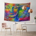 thumbnail image 2 of Oneluffy Buddhist Tapestry Buddha Wall Art Wall Hanging Zen Tapestries Hippie Psychedelic Abstract for Bedroom Living Room Meditation Home Decor, 2 of 29