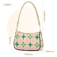 thumbnail image 3 of FORMRS Womens Shoulder Bag with Chain Strap Clutch Purse Cute Tote Handbag, Green Symmetrical Stars, 3 of 7
