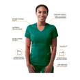thumbnail image 3 of Adar Pro Scrubs pour Femmes - Haut de Scrub Moderne Col en V, 3 of 7