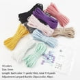 thumbnail image 2 of 1set 50Piece Jewelry Kits Including PVC Plastic Adjustment Lanyard Buckle and 10 colors Flat Elastic Rubber Cord Mixed color 5mm Craft Supplies & Stickers Handmade Set, 2 of 6