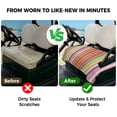 thumbnail image 4 of Golf Cart Seat Covers for 2 Seater, Colorful Striped Soft Microfiber Cart Seat Towel Blanket, Farmhouse Modern Stripes Art Absorbent Breathable Non Slip Bench Seats Protector for Golf Course 51"x31", 4 of 9