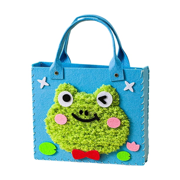 DIY Bordado Muñeca Set Caricatura Animal Costura Artesanía Kit Bolso Material Pack Obtener Un lindo bolso hecho a mano
