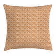 thumbnail image 1 of Ginger and White Throw Pillow Cushion Cover, Abstract Paisley Motifs Ethnic Middle East Folklore Inspirations, Decorative Square Accent Pillow Case, 16 X 16 Inches, Ginger and White, by Ambesonne, 1 of 2