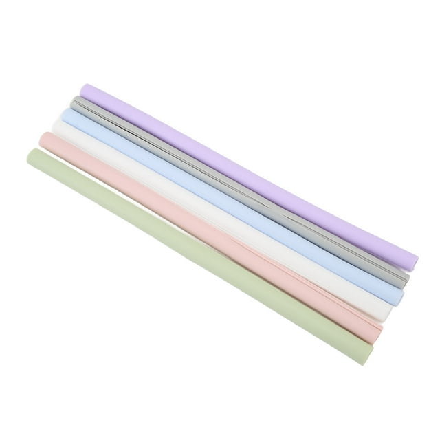 Openable Straws 6PCS Openable Straws Silicone 9.8in Snap Washable Reusable Easy To Clean With Storage Box Bag Drinking Straws For Party