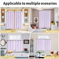 thumbnail image 6 of Purple White Stripe Kitchen Curtains 84 Inch Length, Modern Minimalist Geometric Striped Grommet Top Bedroom Living Room Curtains, Light Filtering Cafe Curtain Drapes 2 Panels Set 104''x84'', 6 of 9