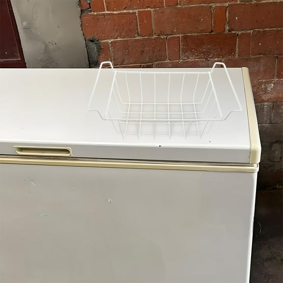 PTOOTP Chest Freezer Organizer White Metal Shelves for Home Storage