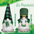 thumbnail image 3 of Patricks Day LED Lighted Gnomes Plush Dolls Cartoon Swedish Tomtes Figure Ornament for Irish Holiday Tabletop Decoration, 3 of 4