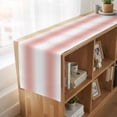 thumbnail image 6 of Coral Red White 48 Inch Table Runner, Modern Gradient Vertical Stripes Geometric Farmhouse Dresser Scarf Cotton & Linen Tablerunner for Dining/Kitchen Island/Holiday Party Décor 13" x 48", 6 of 9