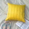 thumbnail image 4 of The HomeCentric Pillow Case Covers Decorative Pillow Covers Pack of 2 24x24 inch (60x60 cm) Yellow Suede Throw Pillow Covers Handmade Pillow Covers Solid Pillow Shams Decorative - Yellow Love Tune, 4 of 13
