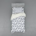 thumbnail image 2 of Ambesonne Grey Bedding Set 4 Pcs, Vintage Roses Floral Art, Queen, Grey White, 2 of 3