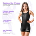 thumbnail image 2 of Exxact Sports Youth Girls Wrestling Singlet – High-Cut, Full-Coverage Kids Wrestling Singlets For Girls (Black, Youth Large), 2 of 7