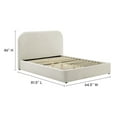 thumbnail image 3 of Modway Keynote Performance Velvet Curved Full Platform Bed in Alabaster, 3 of 9