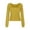 Yellow, variant on HVOBTTY Women's Long Sleeved T Shirt, Fall Tops for Women, Women's Fashionable Solid Color Crew Neck Sports Everyday Wear Top Black, S