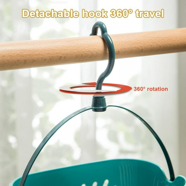  JiePai Acrylic Shower Caddy Basket Shelf with Hooks
