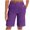 Purple, variant on Lightweight Cropped Pants for Women Solid Color High Waisted Shorts with Pockets Loose Fit Lounge Pants Plus Size Lounge Pants Ladies Shorts Clearance Sale