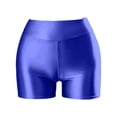 thumbnail image 4 of HXWCHs Glam Satin High Waist Fit Shorts for Nightlife with Sleek Shine and Elegant Finish XXL Blue, 4 of 7