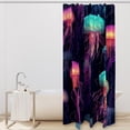 thumbnail image 2 of Jellyfish Waterproof Bathroom Curtain Set with Hooks - Printed Bathroom Curtains for Stylish Bathroom Decoration, 2 of 5