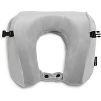 Brookstone 2-in-1 Memory Foam Travel Pillow - Cozy U-Shaped Soft Neck Support Pillow for Traveling