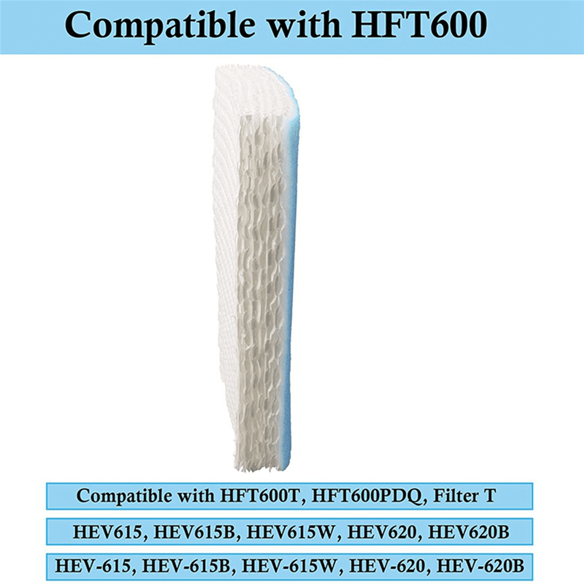 12 Pack Replacement Humidifier Filter Fit for HFT600 HEV615 HEV615B HEV615W HEV620 HEV620B HEV620W HEV-615
